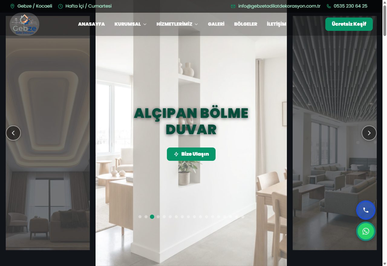 Gebze Tadilat Dekorasyon