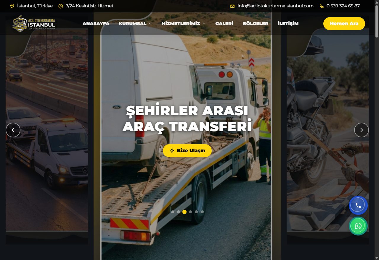 İstanbul Acil Oto Kurtarma