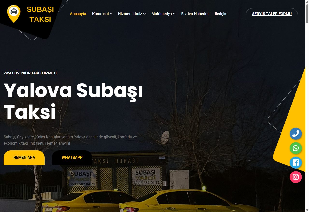 Yalova Subaşı Taksi Durağı