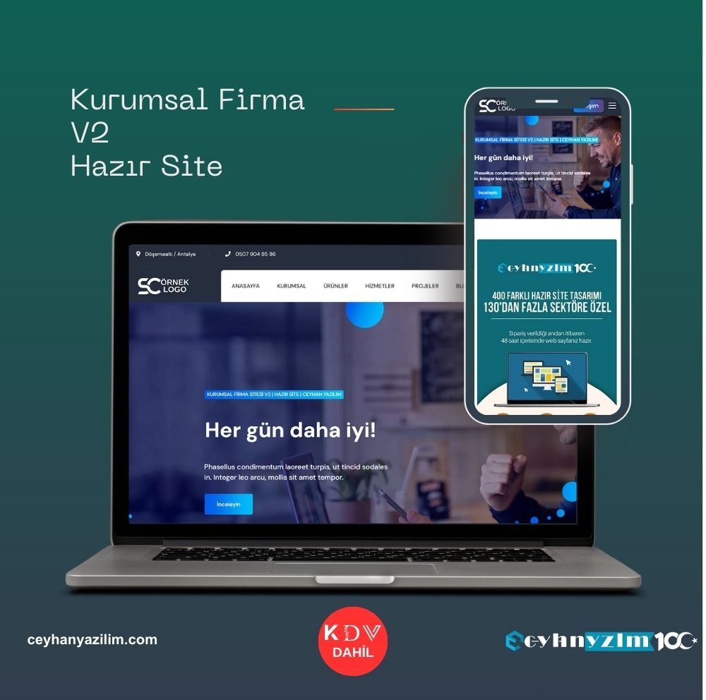 Kurumsal Firma V2 Hazır Site