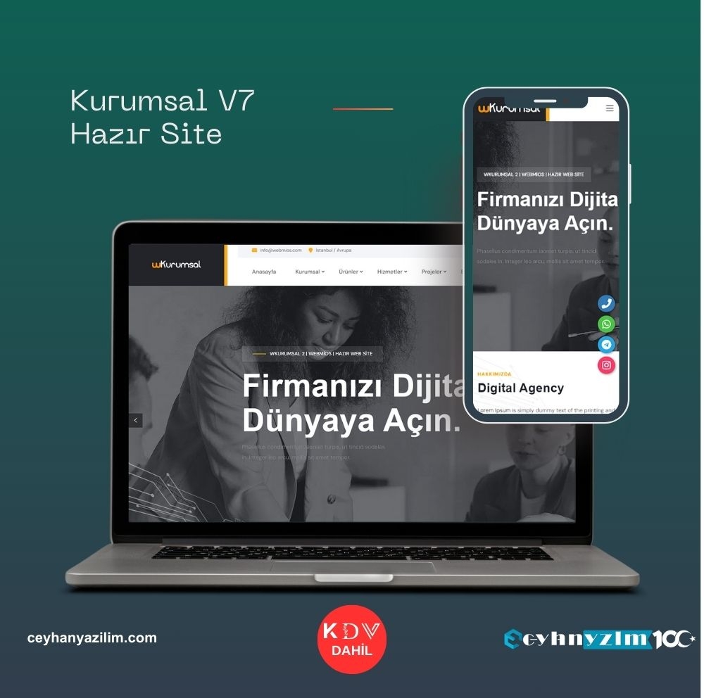 Kurumsal V7 Hazır Site