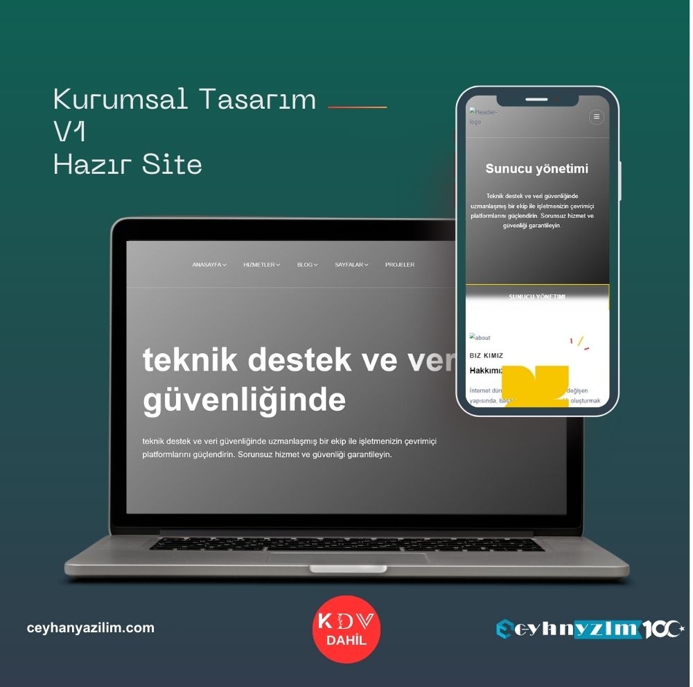 Kurumsal Tasarım V1 Hazır Site