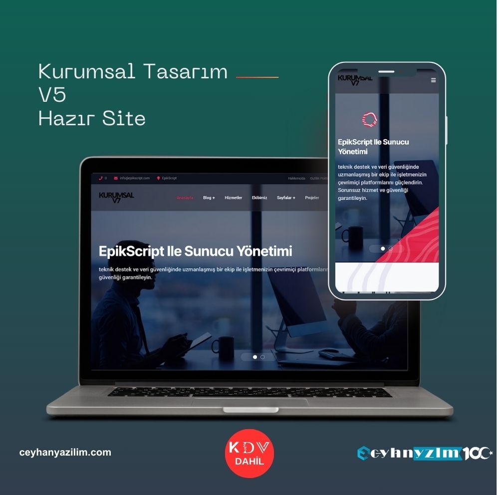 Kurumsal Tasarım V5 Hazır Site