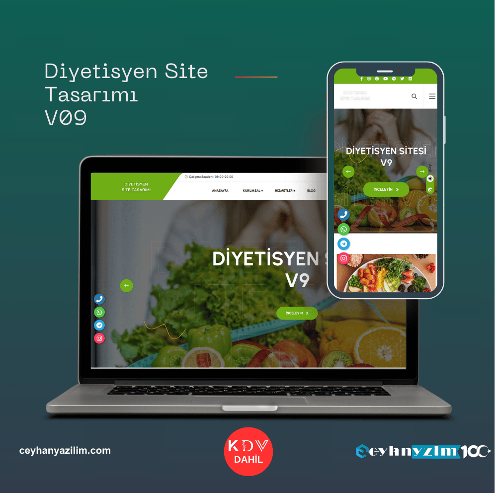 Diyetisyen Site Tasarımı  V9
