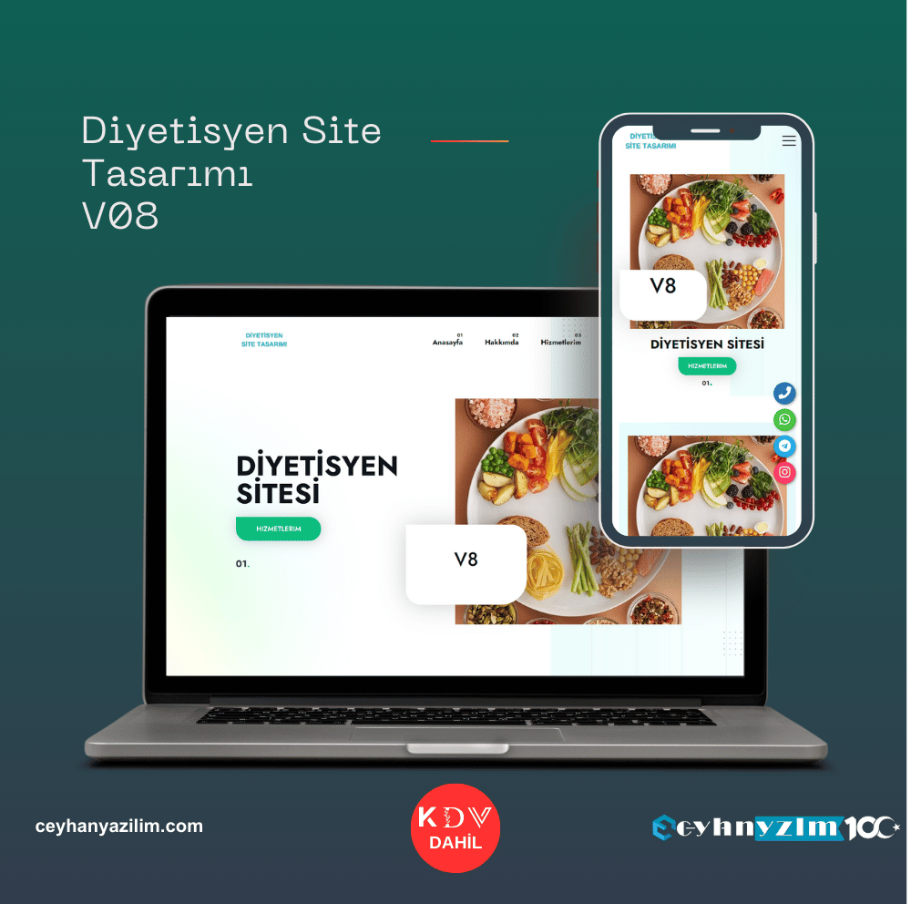 Diyetisyen Site Tasarımı  V8