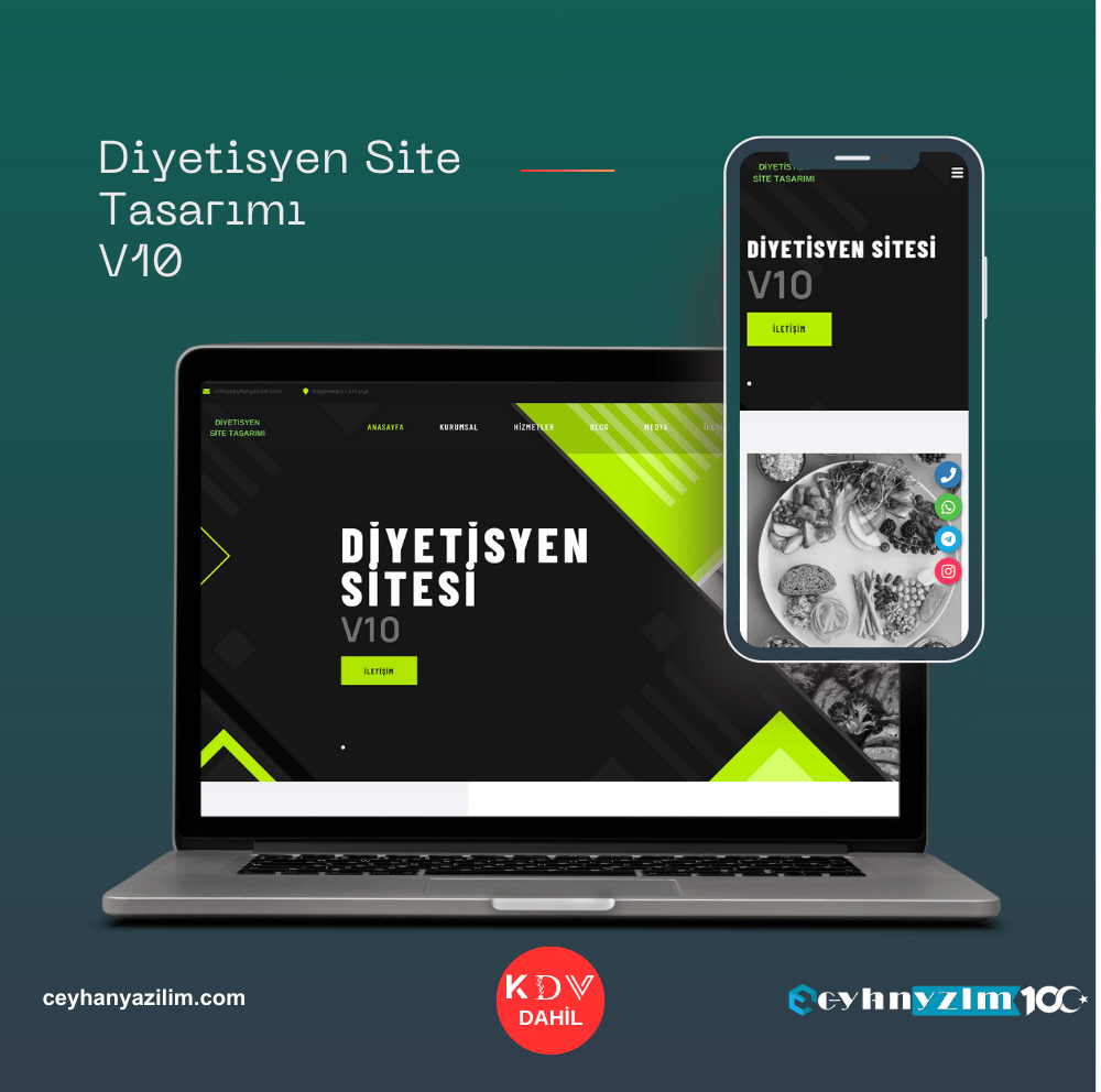 Diyetisyen Site Tasarımı  V10