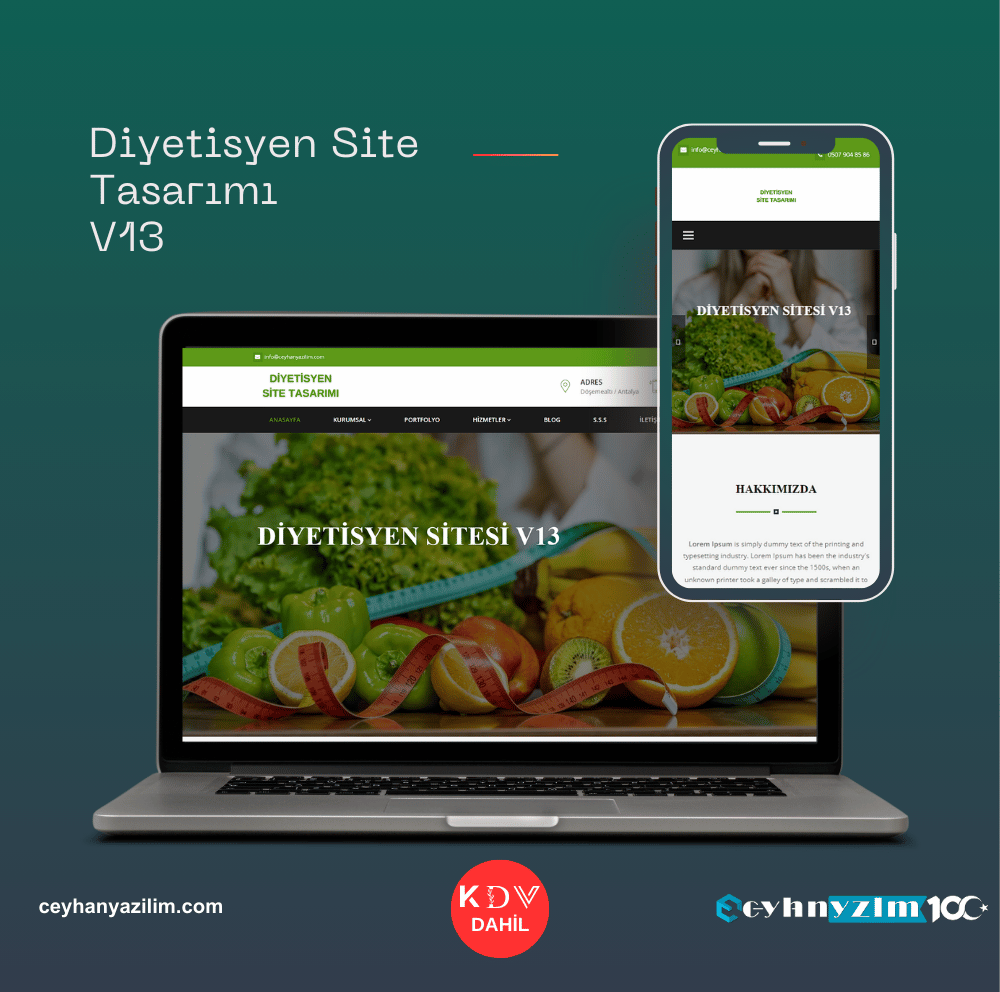 Diyetisyen Site Tasarımı  V13