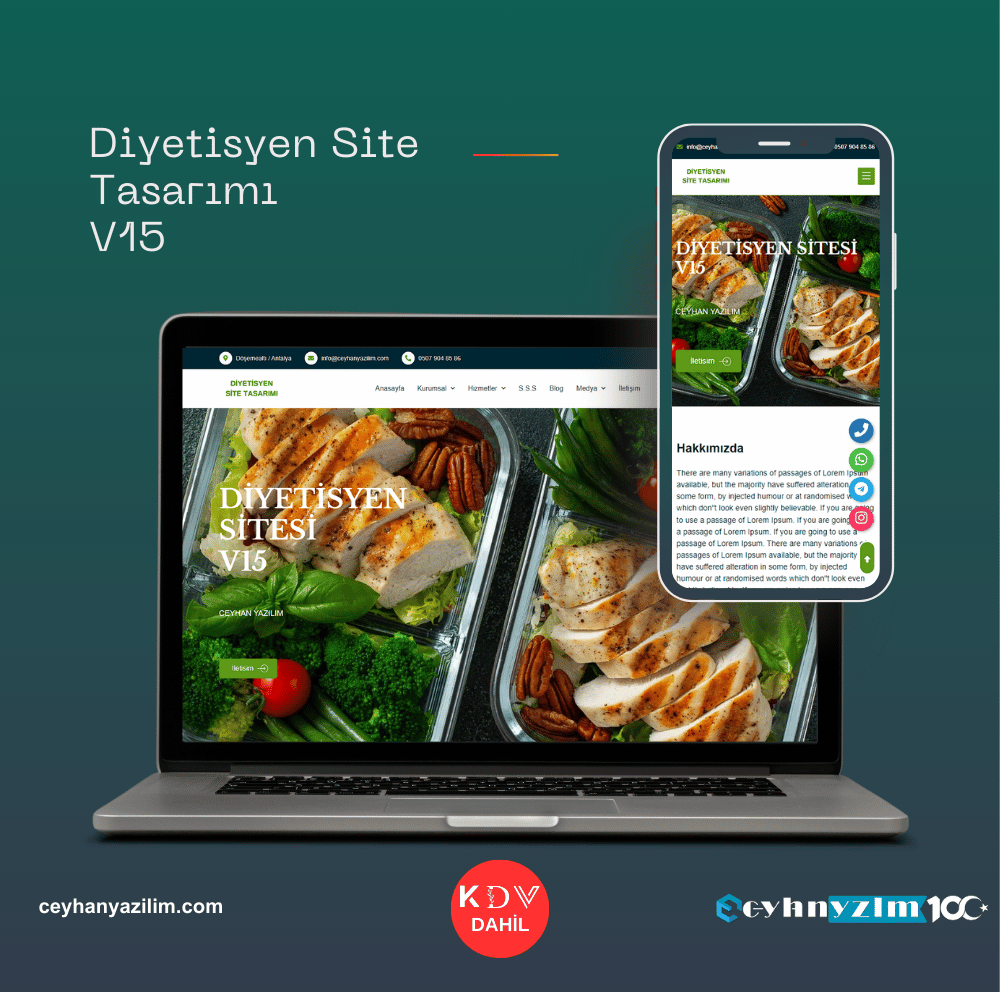 Diyetisyen Site Tasarımı  V15
