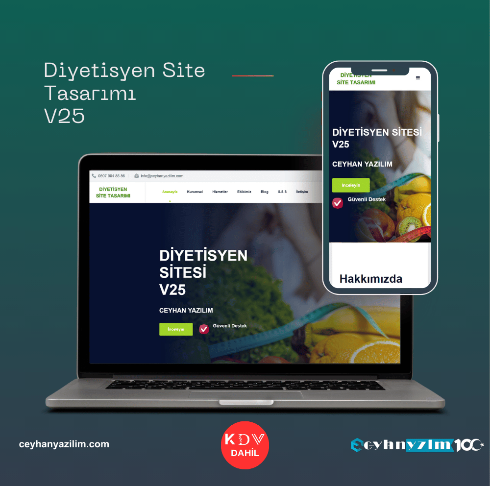 Diyetisyen Site Tasarımı  V25