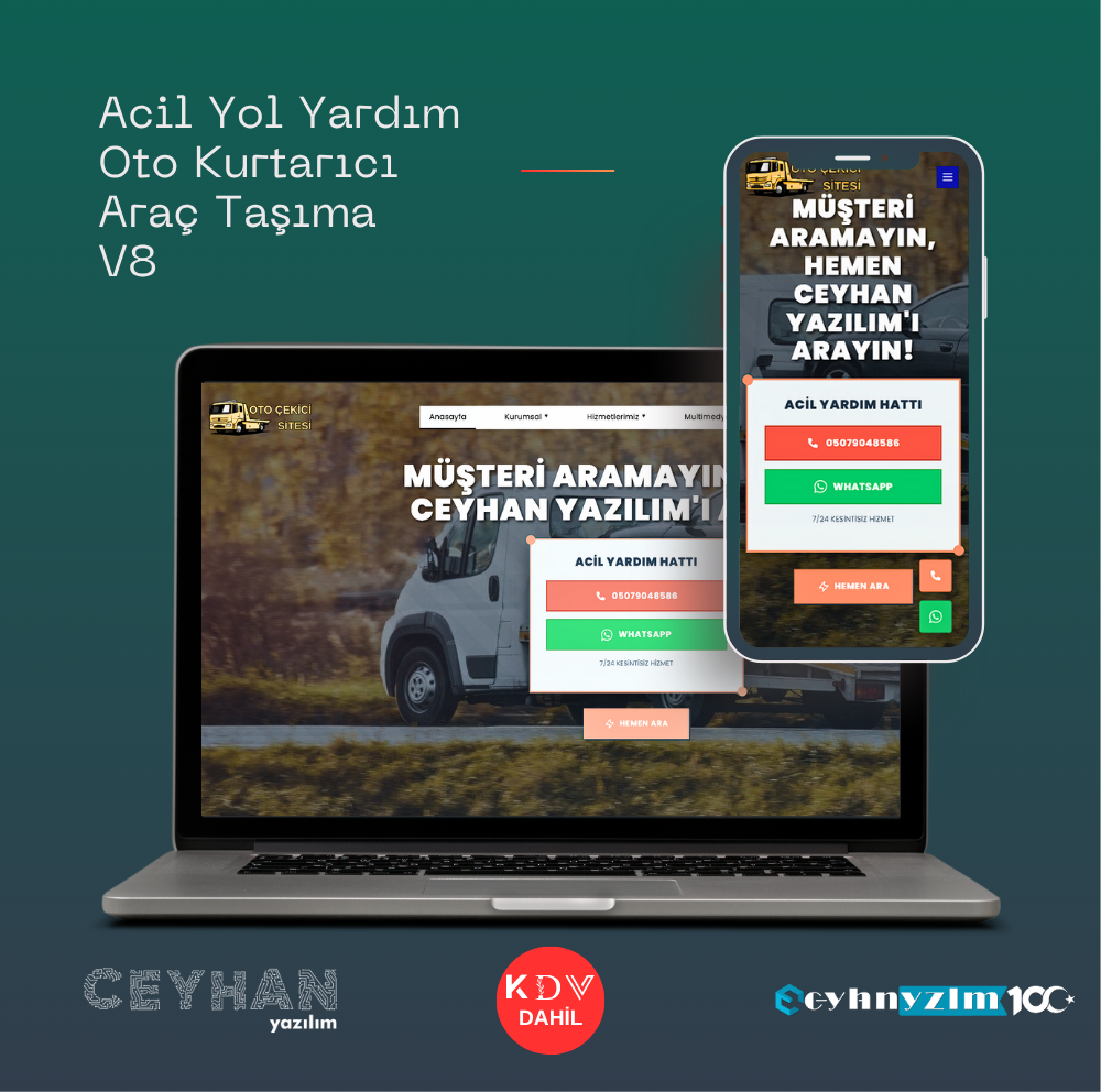 Acil Yol Yardım,  Oto Kurtarıcı,  Araç Taşıma V8