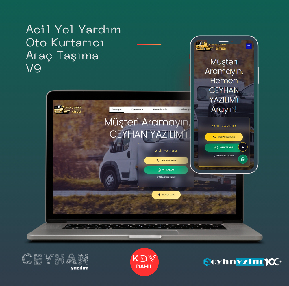 Acil Yol Yardım,  Oto Kurtarıcı,  Araç Taşıma V9