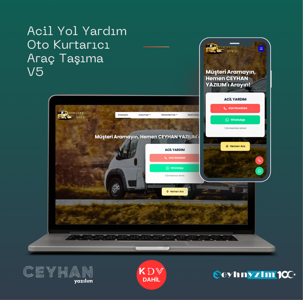 Acil Yol Yardım,  Oto Kurtarıcı,  Araç Taşıma V5