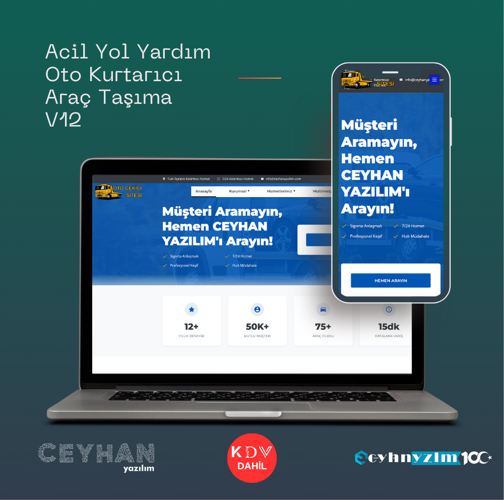 Acil Yol Yardım,  Oto Kurtarıcı,  Araç Taşıma V12