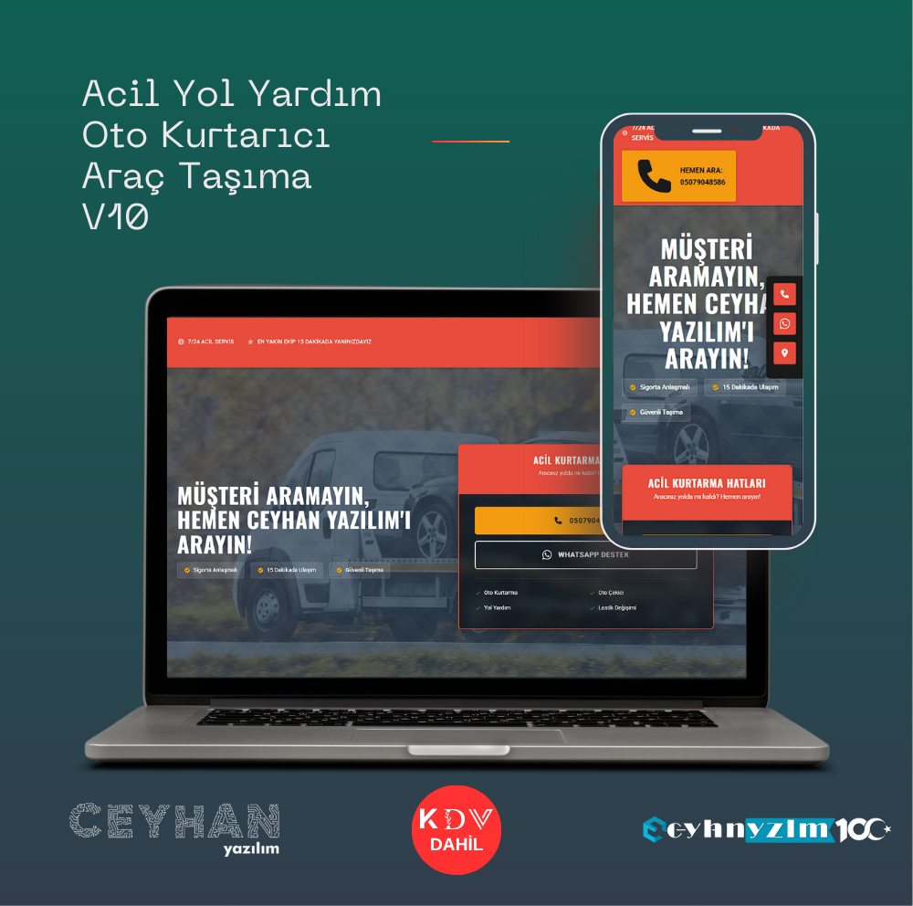 Acil Yol Yardım,  Oto Kurtarıcı,  Araç Taşıma V10
